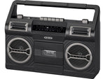 Jensen MCR-500 Portable AM/FM Radio Cassette Recorder/Player, Black