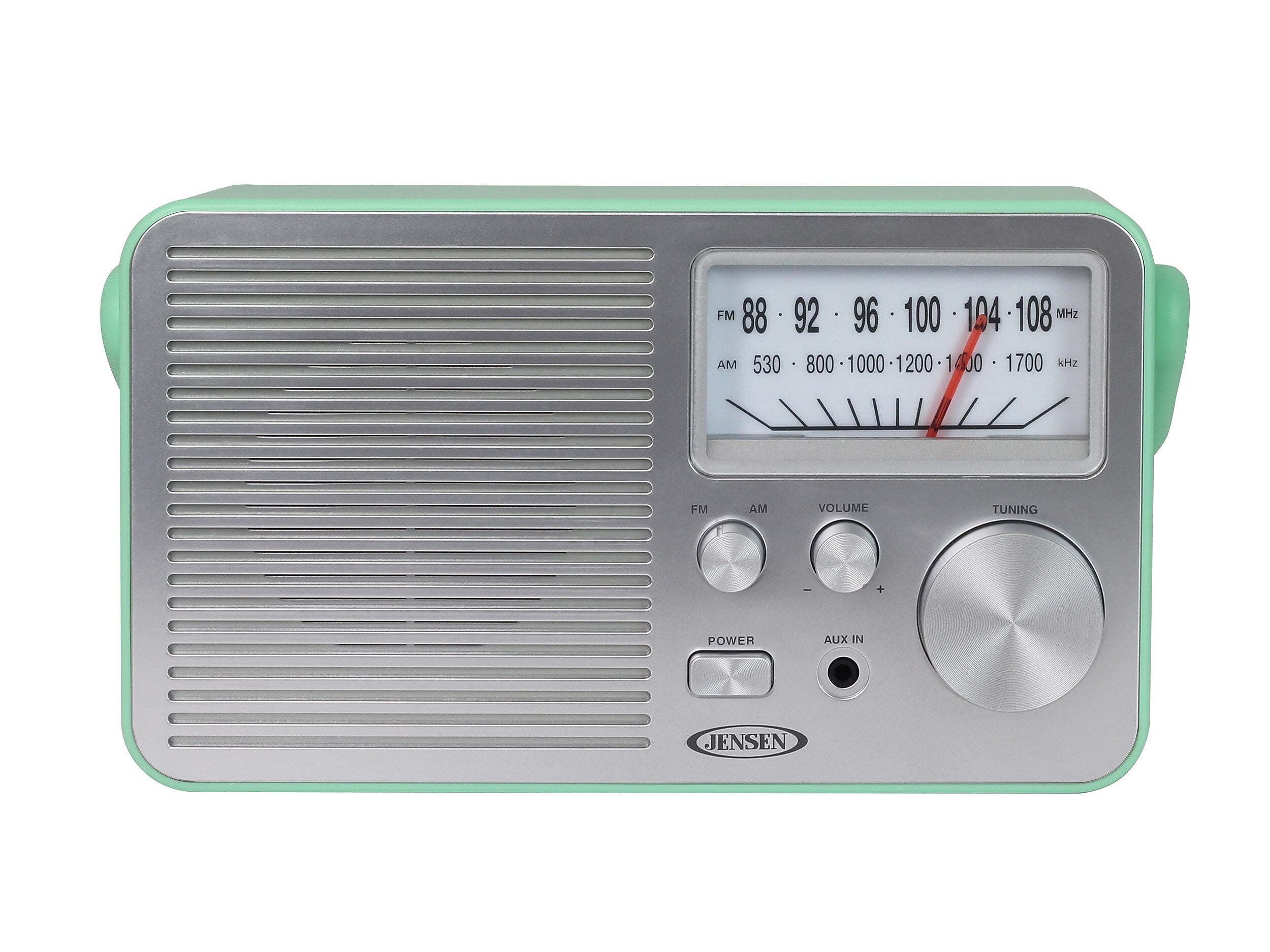 Jensen MR-750 Portable AM/FM Radio, Green (MR-750-GR)