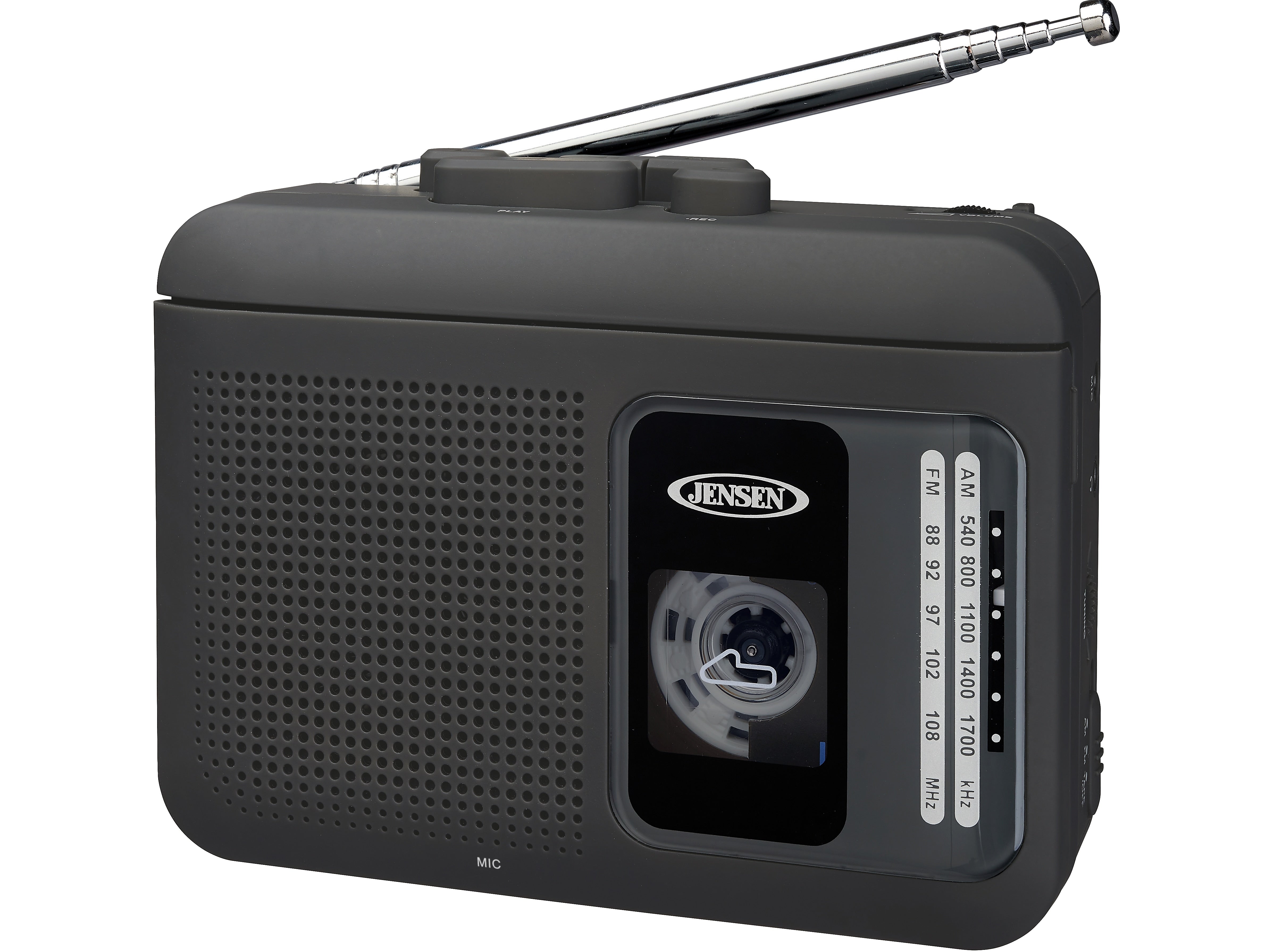 Jensen Personal Cassette Player/Recorder, Black (MCR-75)