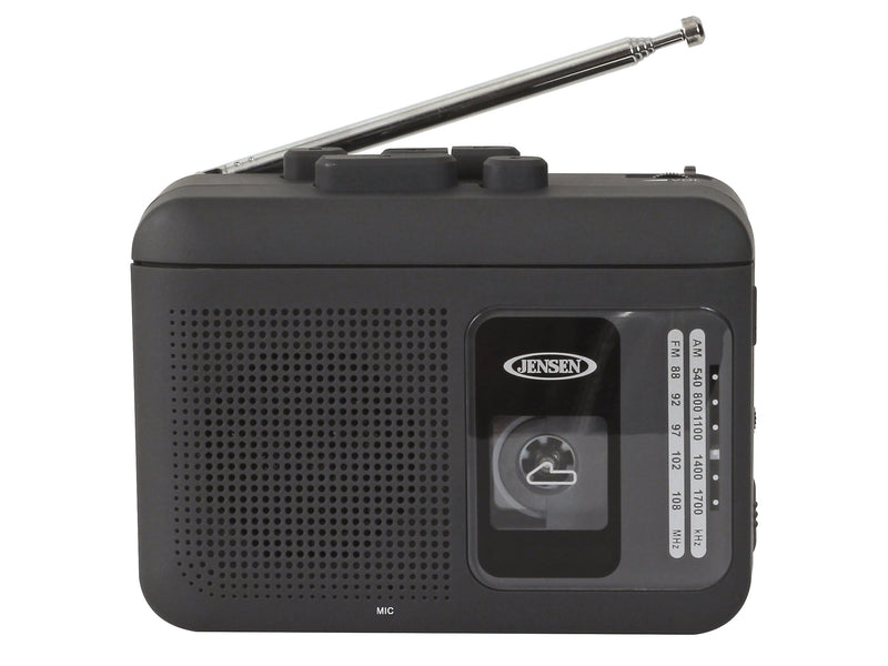 Jensen Personal Cassette Player/Recorder, Black (MCR-75)