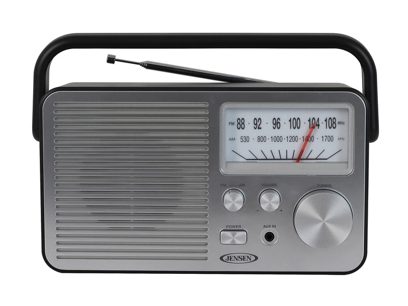 Jensen MR-750 Portable AM/FM Radio, Black (MR-750-BK)