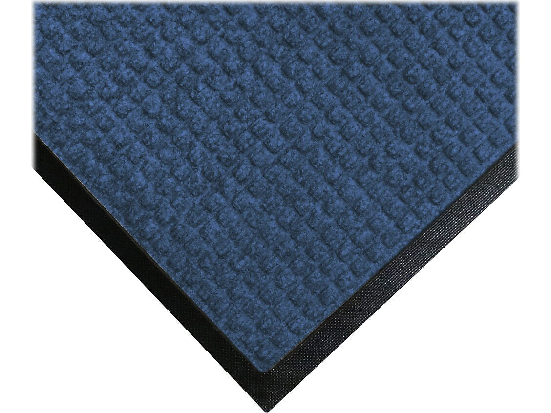 M+A Matting WaterHog Squares Classic Mat, Universal Cleated, 4' x 6', Medium Blue (2005646070)