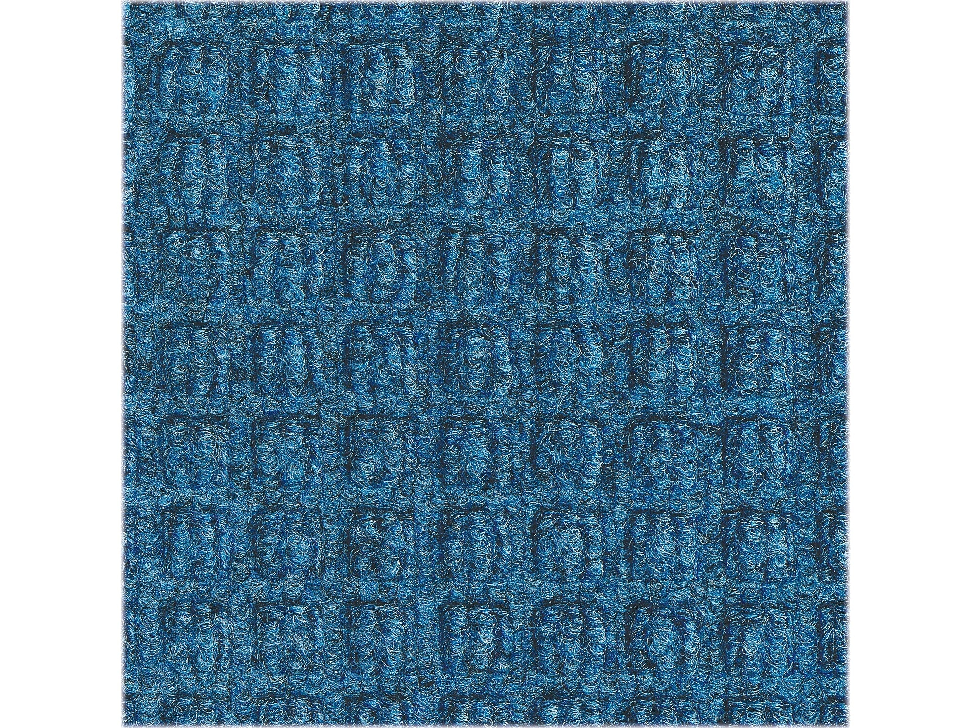 M+A Matting WaterHog Squares Classic Mat, Universal Cleated, 4' x 6', Medium Blue (2005646070)
