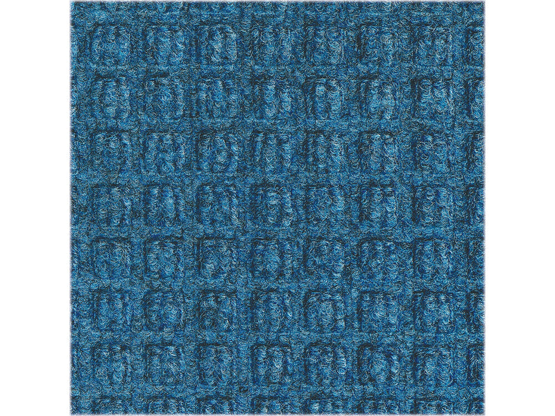 M+A Matting WaterHog Squares Classic Mat, Universal Cleated, 4' x 6', Medium Blue (2005646070)