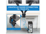 Mount-It! Adjustable Dual-Monitor Mount, Up to 35", Black (MI-4772)