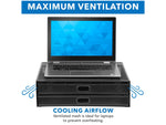Mount-It! Ventilated Monitor Stand, Up to 32" Monitor, Black (MI-7365)