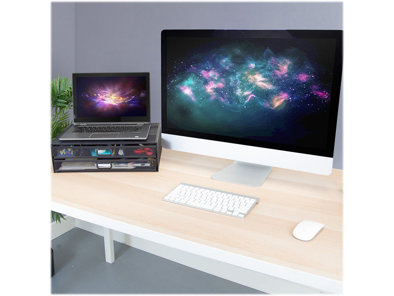 Mount-It! Ventilated Monitor Stand, Up to 32" Monitor, Black (MI-7365)