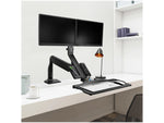 Mount-It! Adjustable Dual-Monitor Mount, Up to 27", Black (MI-7984)