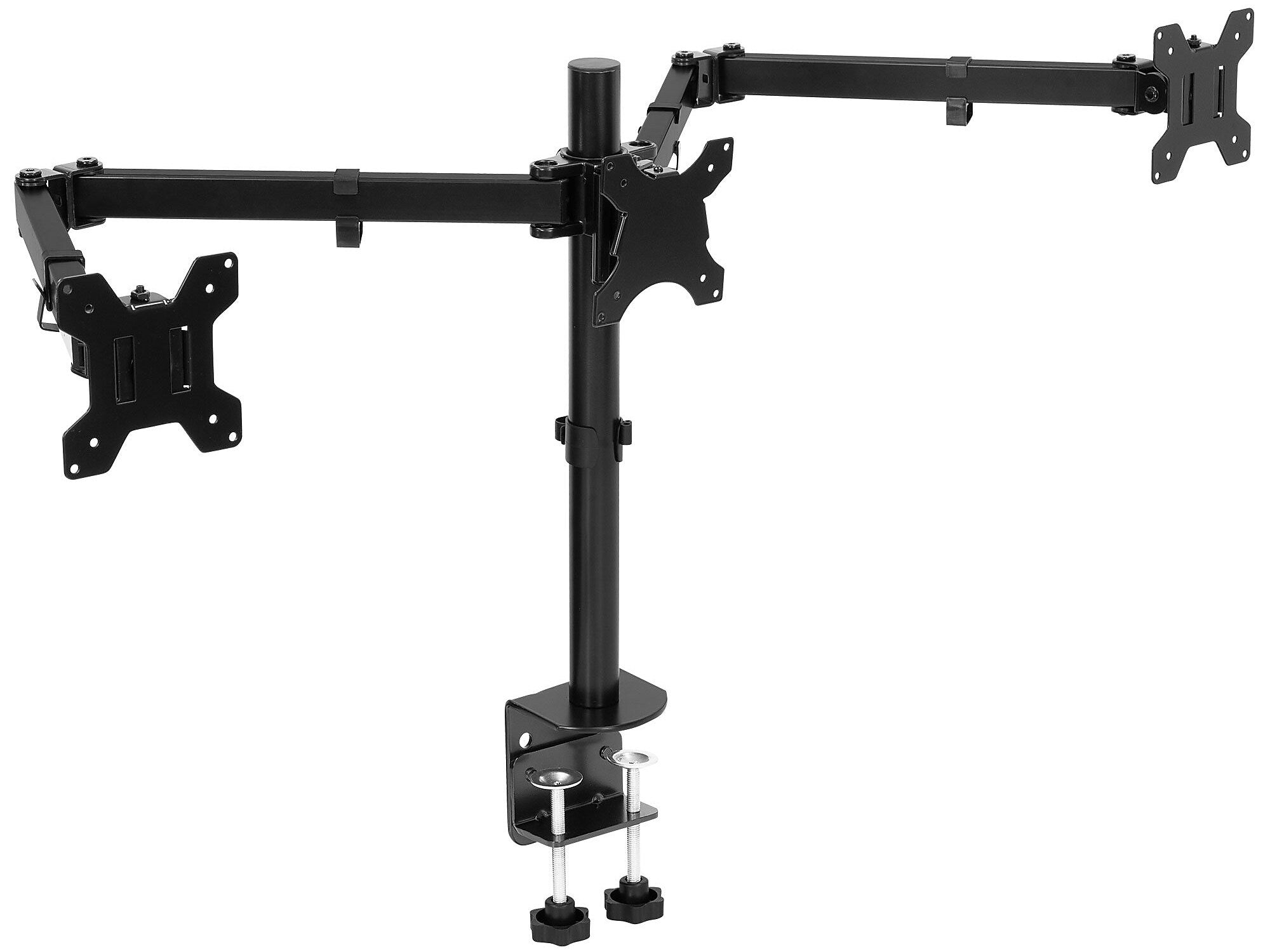 Mount-It! Adjustable Triple Monitor Mount, Up to 32", Black (MI-753XL)