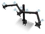 Mount-It! Adjustable Triple Monitor Mount, Up to 32", Black (MI-753XL)