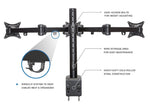 Mount-It! Adjustable Triple Monitor Mount, Up to 32", Black (MI-753XL)