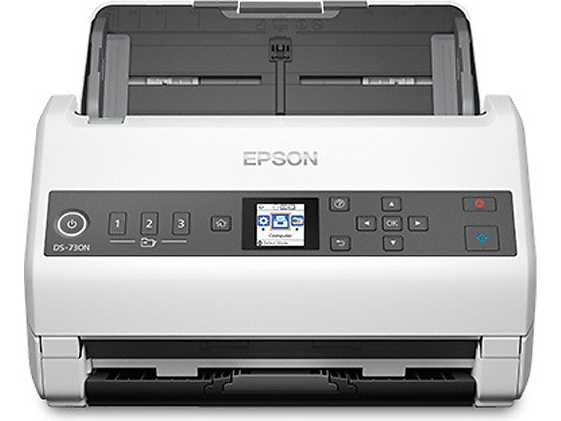 Epson DS-730N Duplex Document Scanner, White/Black (B11B259201)