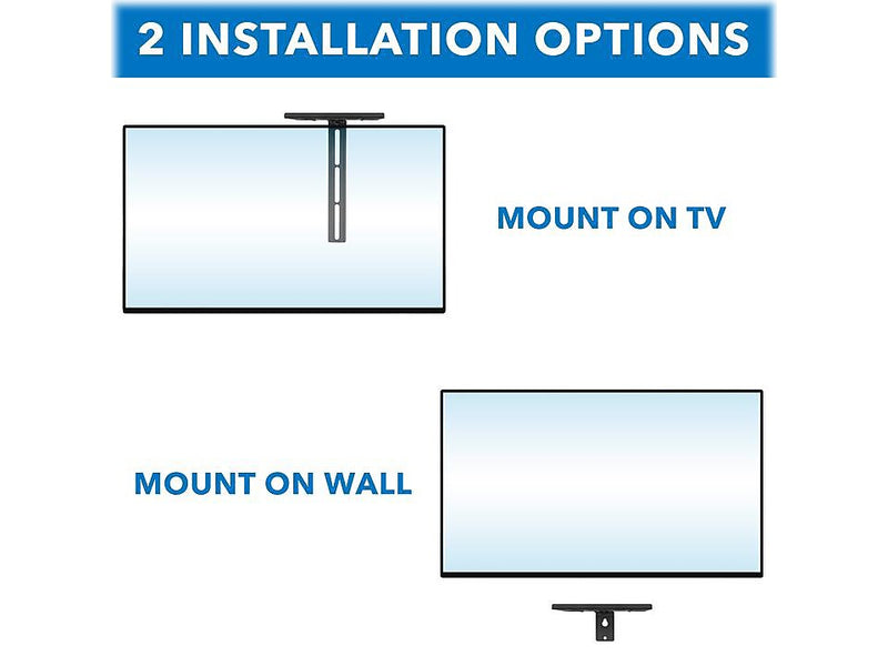 Mount-It! Steel Floating TV Shelf, Black (MI-896)