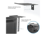 Mount-It! Steel Floating TV Shelf, Black (MI-896)