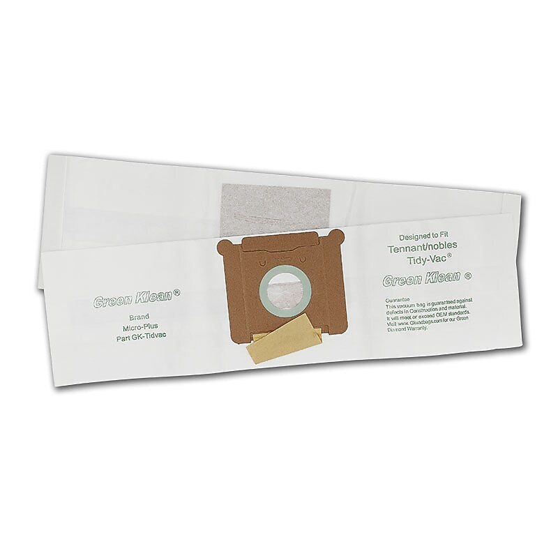 Green Klean® Replacement Vacuum Bags Fit Tennant/Nobles Tidy-Vac Canister Model #607961 & Model 3400 , 10/pk