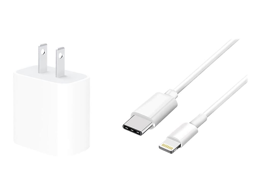 4XEM USB-C Charging Kit for Apple, 3 ft. Cable, 20W, White (4XIPHN12KIT3)