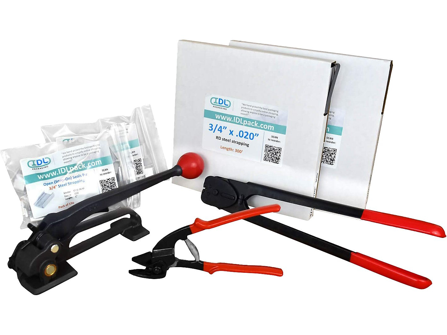 3/4" x 0.020" x 600' Steel Strapping Kit, Hand Grade (U.SSK.34.600)