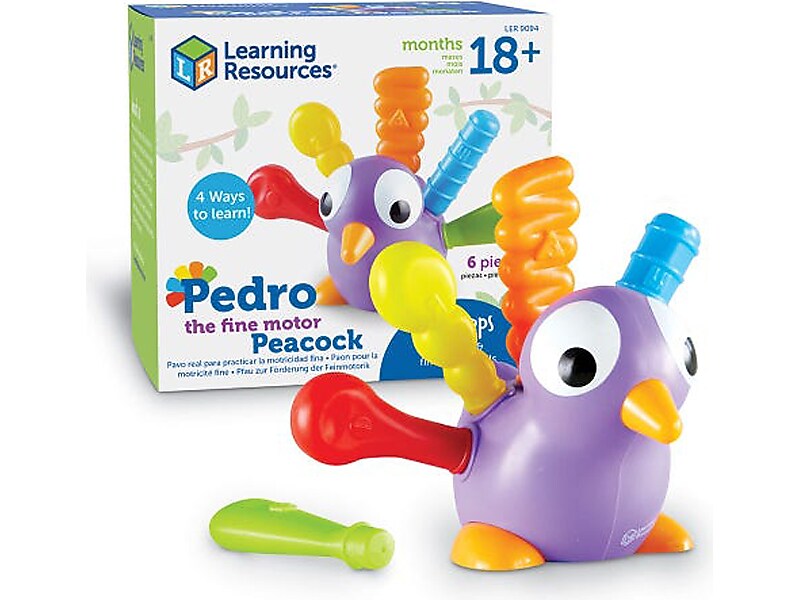 Learning Resources Pedro the Fine Motor Peacock, Multicolored (LER9094)