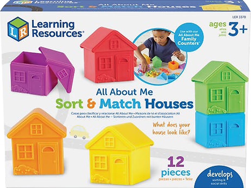 Learning Resources All About Me Sort & Match Houses, Assorted Colors (LER3370)
