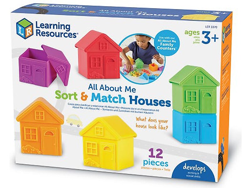 Learning Resources All About Me Sort & Match Houses, Assorted Colors (LER3370)