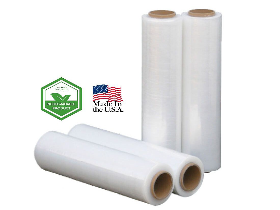 18" x 1500' 80 Gauge Stretch Netting, Clear, 48/Pallet (CHF1880A-BIO)
