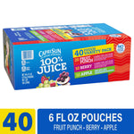 Capri Sun 100% Juice Variety Pack Pouches, 6 fl. oz., 40/Box (441)