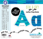 Barker Creek Sea & Sky  4" Letters and Numbers, Multicolored, 255/Pack (1726)