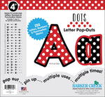 Barker Creek Dots  4" Letters and Numbers, Multicolored, 255/Pack (LL1702)