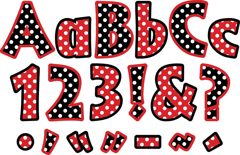 Barker Creek Dots  4" Letters and Numbers, Multicolored, 255/Pack (LL1702)