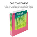 Samsill Earth's Choice Plant-Based Durable 2" View Binders, 3-Ring , Made in USA, Pink Berry, 2/Pack (SAMU86676)