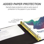 Samsill Classic Executive 1" Non-View Binder, 3-Ring , Black (SAM15130)
