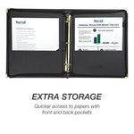 Samsill Classic Collection Vinyl Padfolio, Black (15250)