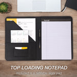 Samsill Faux Leather Portfolio Case, Black (71710)
