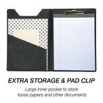 Samsill Value Series Faux Leather Padfolio/Notepad, Black (71410)