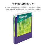 Samsill Earth's Choice 1"  View Binders, 3-Ring, Made in USA, Purple, 2/Pack (U86308)