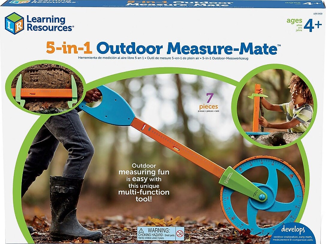 Learning Resources 5-in-1 Outdoor Measure-Mate, 2.2" x 14.4" x 13.6", Multicolor (LER0430)