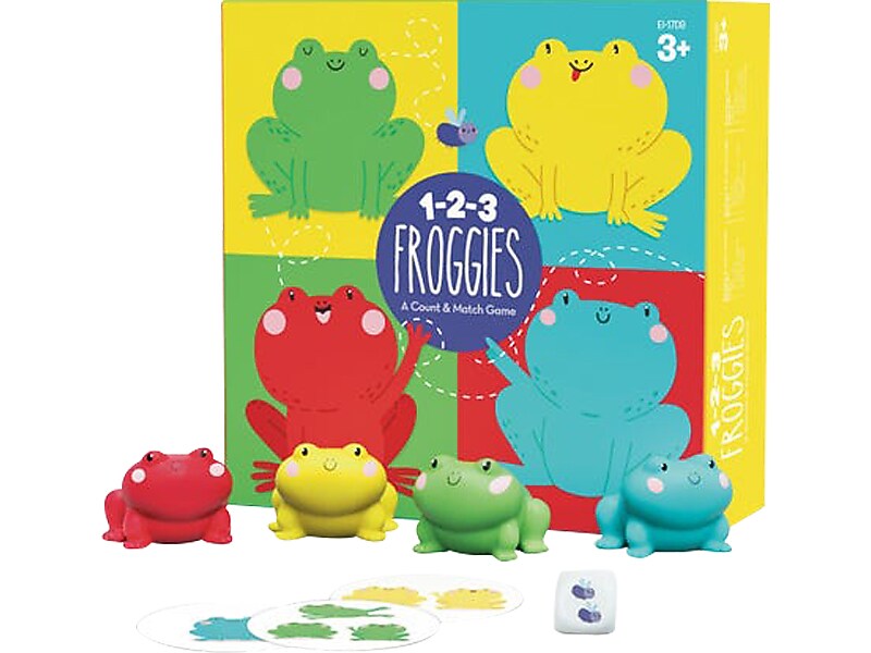 Educational Insights 1-2-3 Froggies, 8" x 5.2" x 0.75", Assorted Colors (1709)