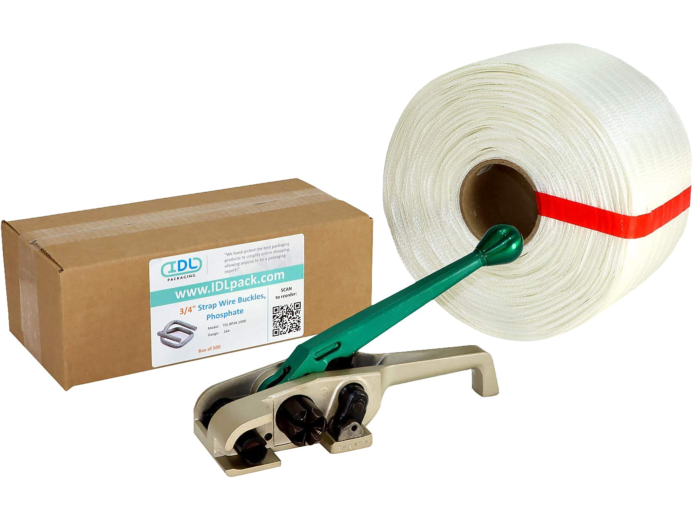 3/4" x 0.060" x 2100' Woven Cord Strapping Kit, 6" x 3", Hand Grade (WCSK.34.2100)