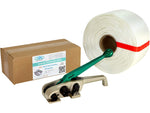 3/4" x 0.060" x 2100' Woven Cord Strapping Kit, 6" x 3", Hand Grade (WCSK.34.2100)
