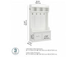 Bush Furniture Woodland 40W Hall Tree and Shoe Storage Bench with Doors, White Ash (WDL001WAS)