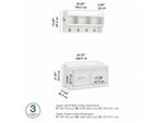 Bush Furniture Woodland 40W Shoe Storage Bench with Doors and Wall Mounted Coat Rack, White Ash (WDL003WAS)