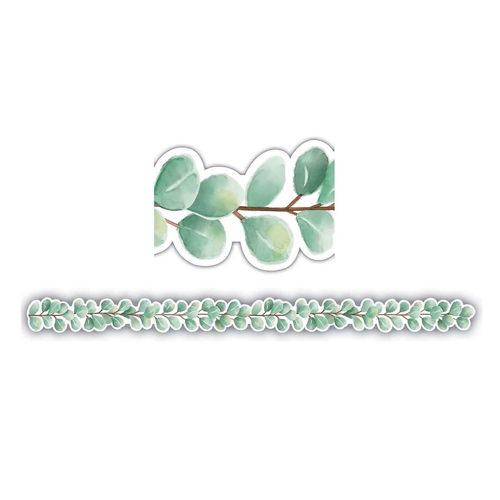 Teacher Created Resources 35' x 2-3/4" Die Cut Border Trim, Eucalyptus, 35 Feet/Pack, 6 Packs (TCR8686-6)