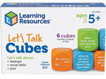 Learning Resources Let's Talk! Cubes, Assorted Colors, 6/Pack (LER6369)