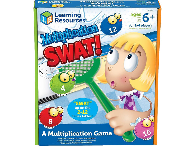 Learning Resources Multiplication Swat, 10" x 7.8" x 1.8", Assorted Colors (LER3057)