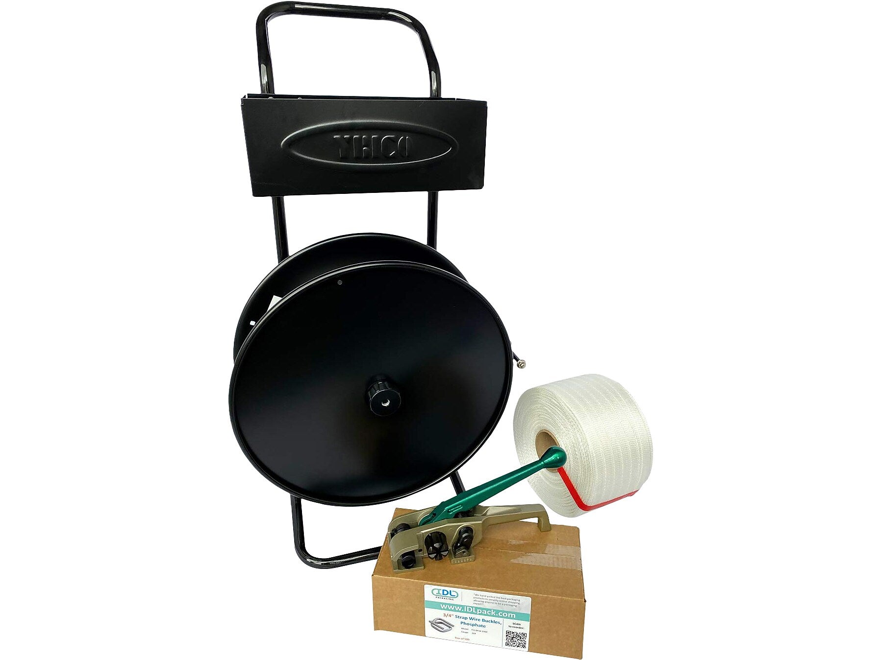 3/4" x 0.060" x 2100' Woven Cord Strapping Kit, 6" x 3", Hand Grade (WCSK.34.2100-D)