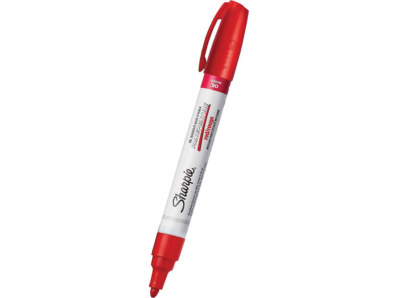 Sharpie Oil-Based Paint Marker, Medium Tip, Red, Dozen (2107613)
