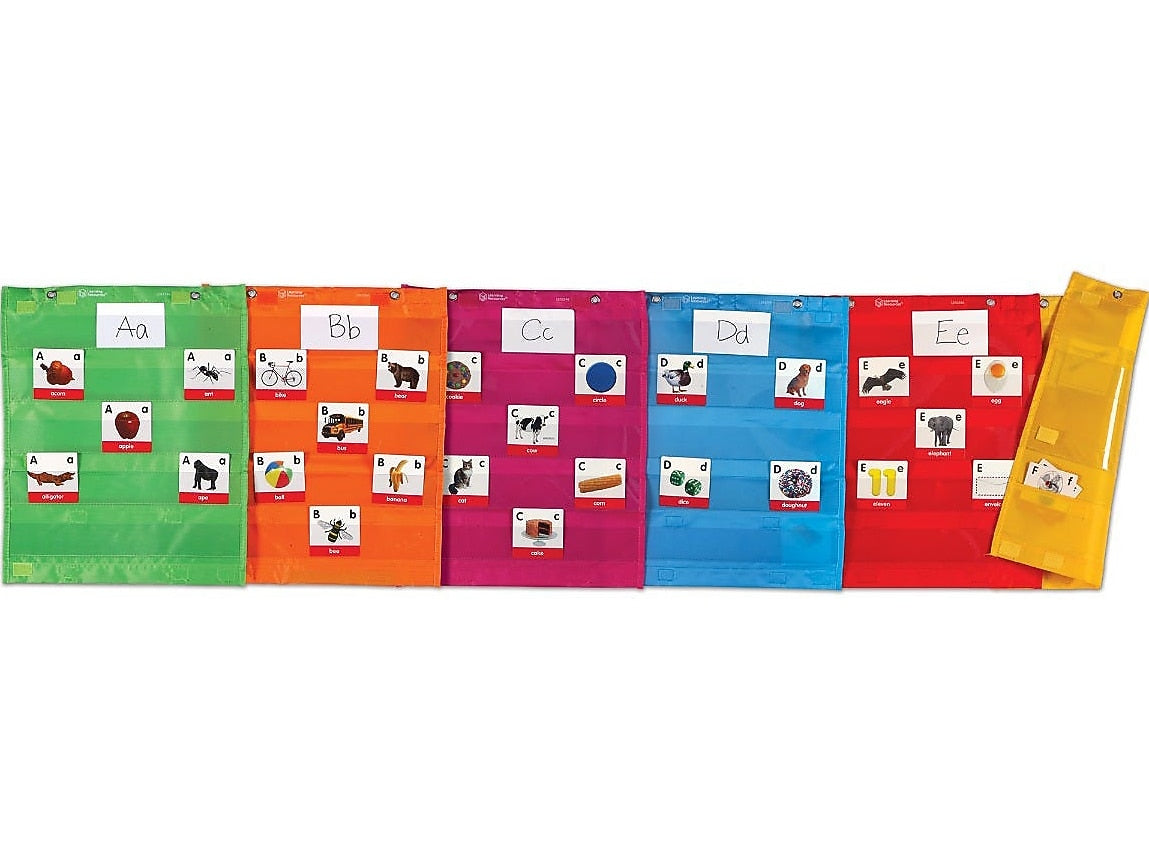 Learning Resources Magnetic Pocket Chart Squares, Assorted Colors, 6/Pack (LER2386)