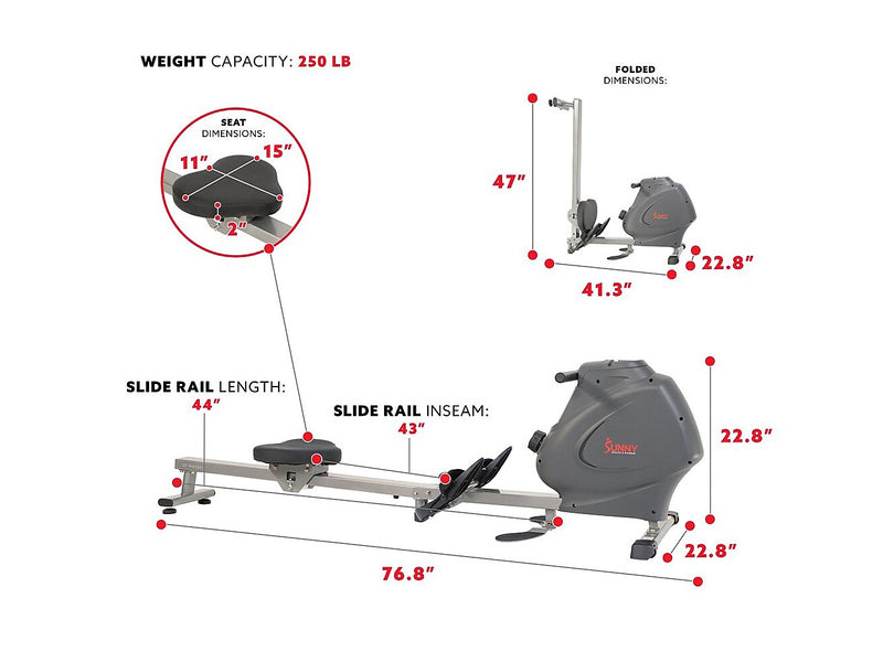 Sunny Health & Fitness Multifunction Rowing Machine (SF-RW5941)