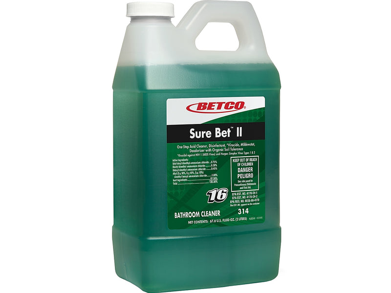 Betco Sure Bet II Foaming Disinfectant, Citrus Scent, 67.6 Oz., 4 Bottles/Carton (31447-00)