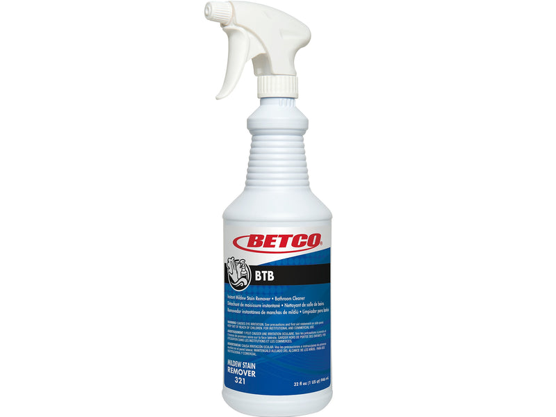 Betco BTB Mildew Stain Remover, Apple Scent, 32 Oz., 12 Bottles/Carton (3211200)